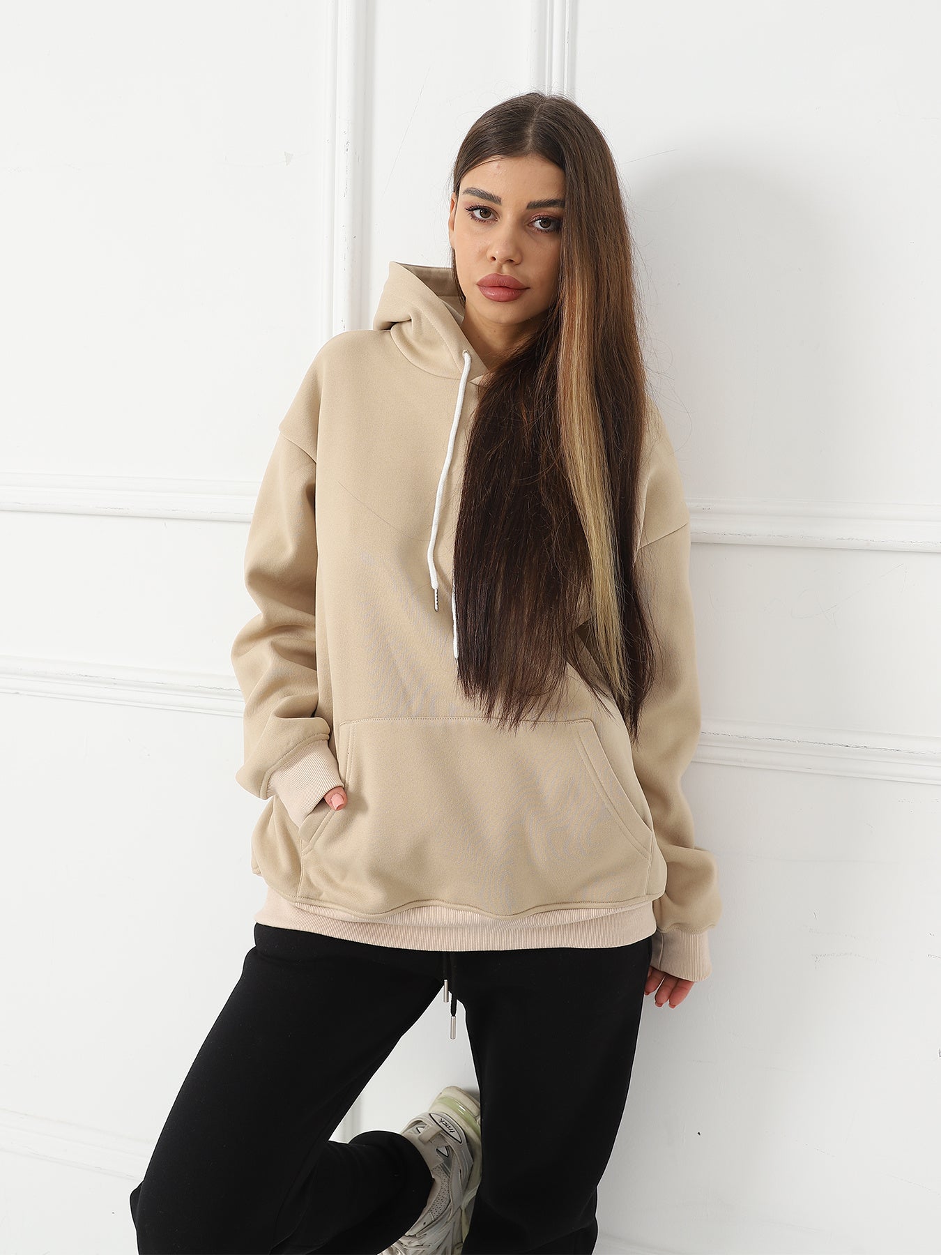 Women's Printed Long Sleeve Hoodie Sweatshirt - Casual Pullover Top for Fall Winter