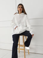 Women's Printed Long Sleeve Hoodie Sweatshirt - Casual Pullover Top for Fall Winter