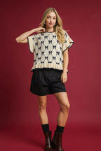 Bow Knit Ruffle Sleeve Sweater