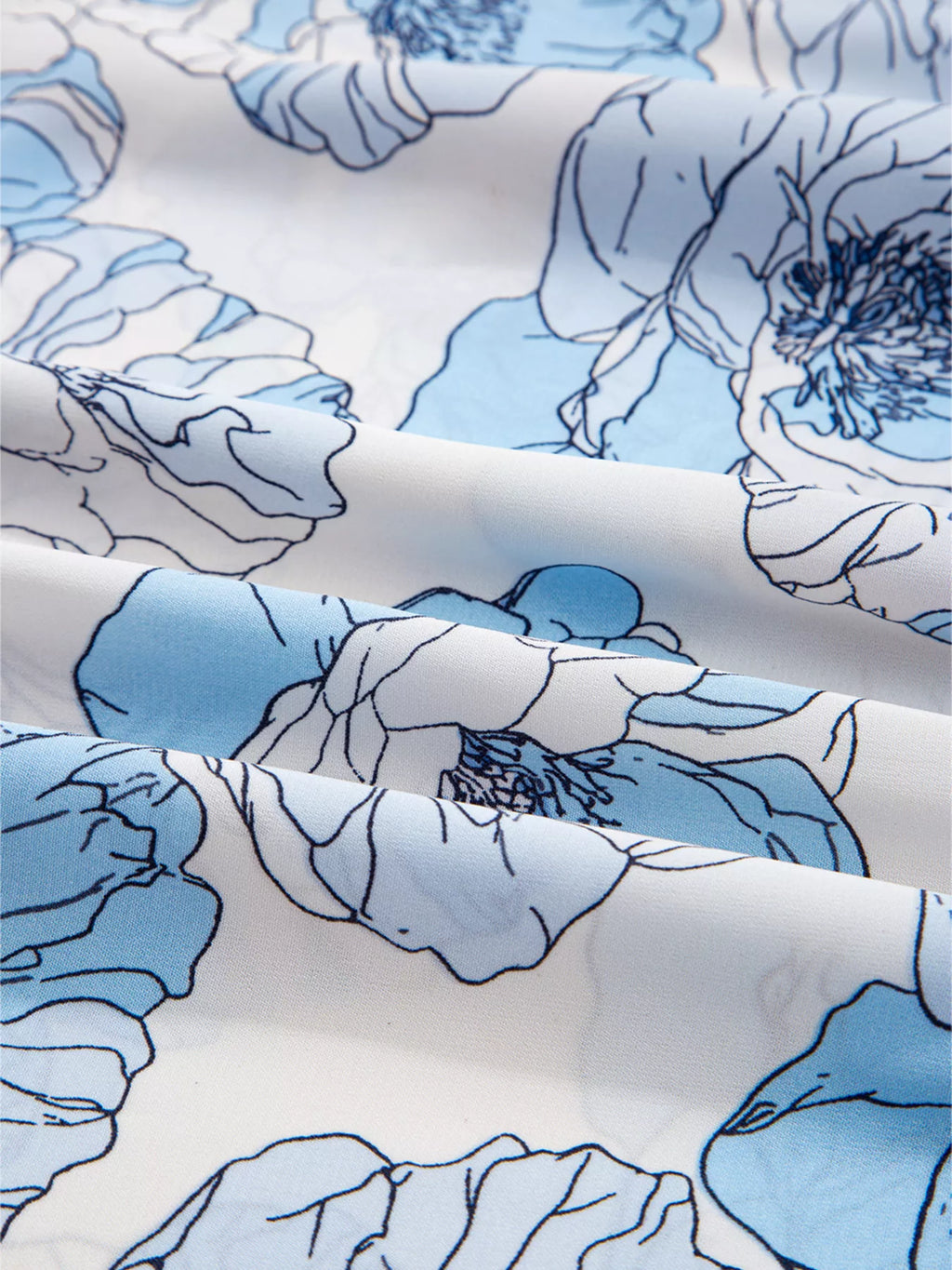 Sarah Express Women's Floral Print Frilly Smocked Square Neck Long Sleeve Blouse