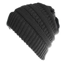 Women's Ponytail Beanie Knit Winter Hat Messy Bun