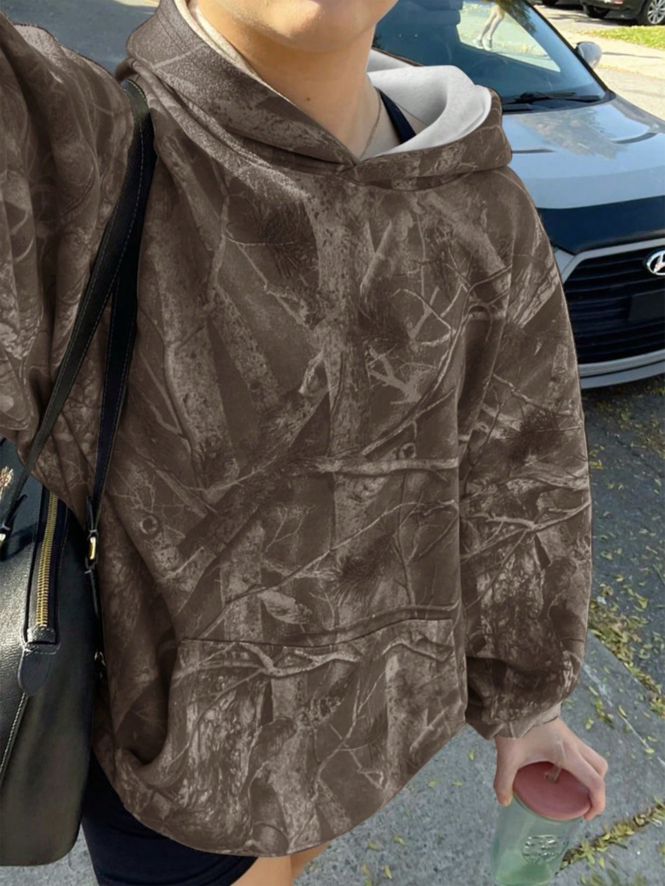 Women's Jungle Maple Leaf Branches Hoodie Long Sleeve Pullover