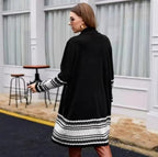 Women's Long Sequin Cardigan Jacket V-Neck Loose Fit Plus Size