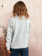 Sarah Express Women's Flower Button Up Long Sleeve Cardigan