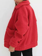 Sarah Express Women's Cozy Fleece Zip Up Jacket Plus Size