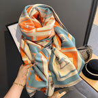 Tie-Dye Imitation Cashmere Scarf Shawl Oversized Wrap