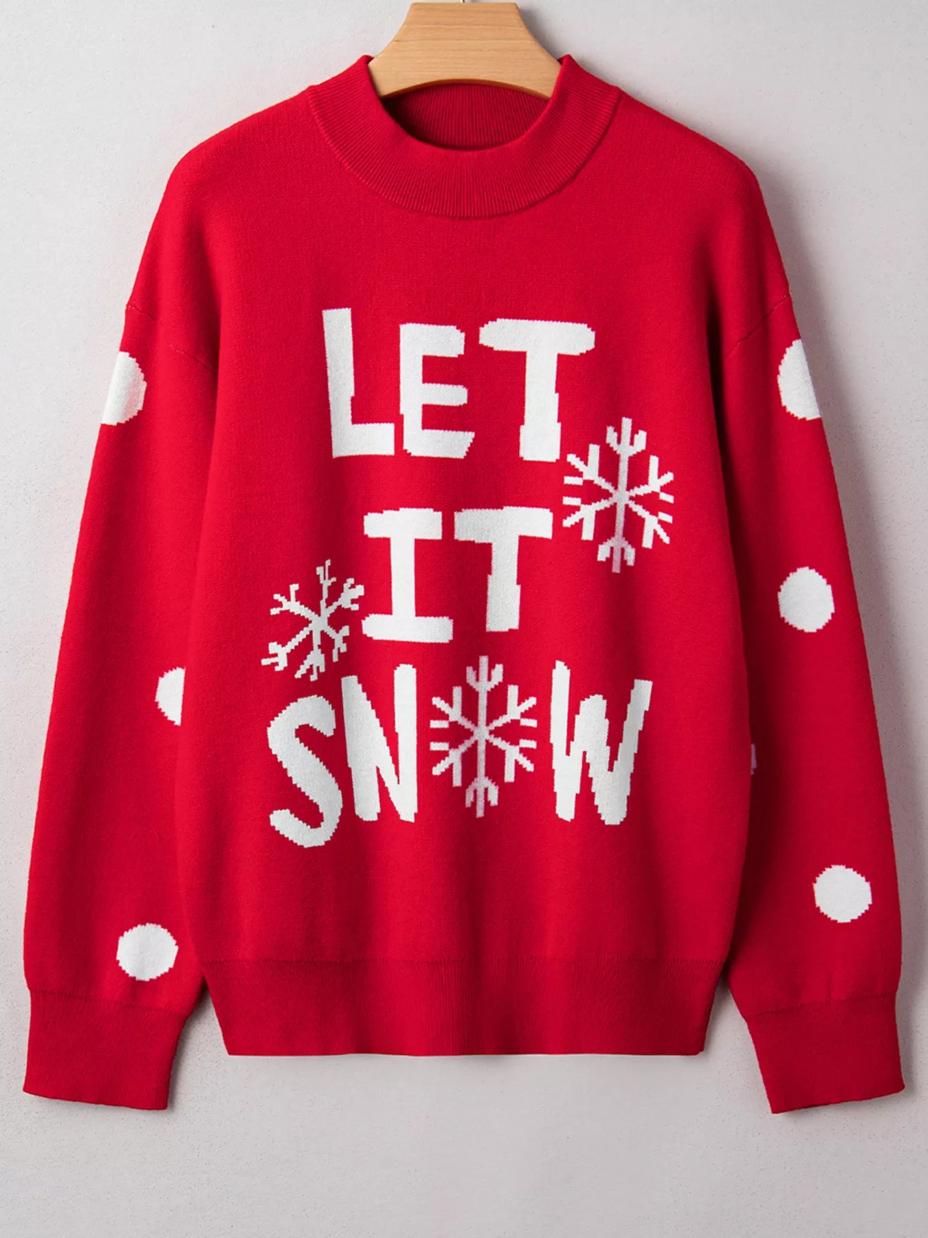 Sarah Express Women's LET IT SNOW Christmas Loose Sweater