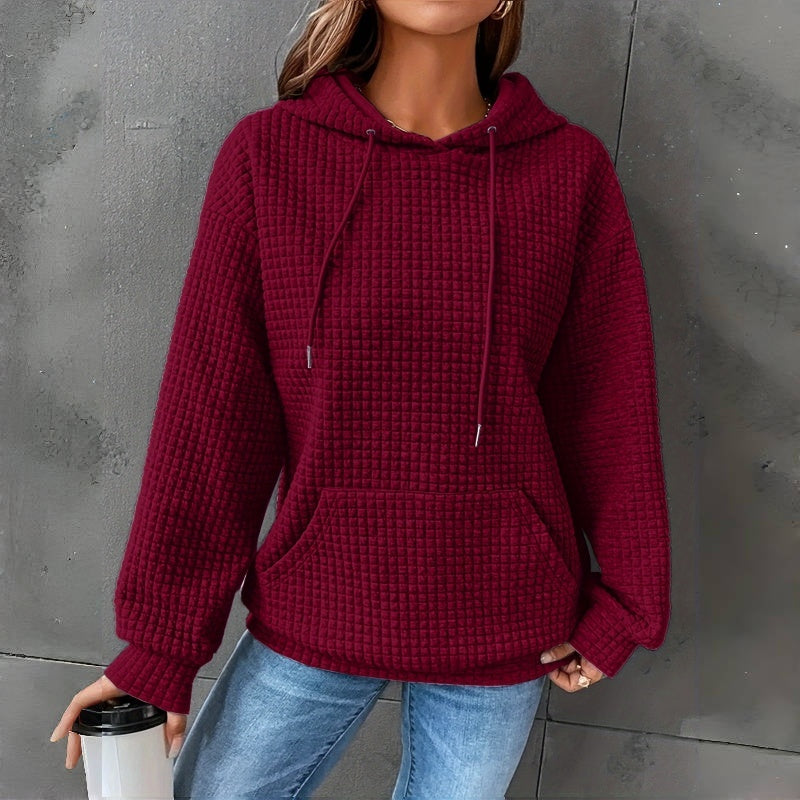 Women's Loose Fit Hooded Long Sleeve Sweatshirt Casual Pullover Top
