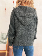 Sarah Express Women's Quarter Zip Ribbed Hem Sweater