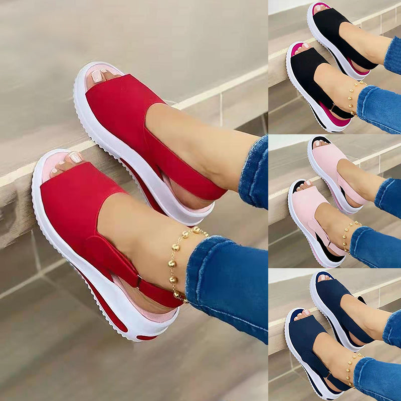 Sarah Express Velcro Fish Mouth Sandals