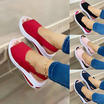 Sarah Express Velcro Fish Mouth Sandals