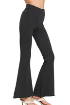 Sarah Express Women’s High Rise Raw Hem Flare Yoga Pants with Tummy Control
