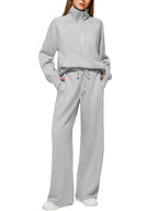Women's Long Sleeve Sweater and Trousers Two-Piece Casual Lounge Set