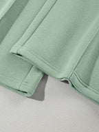 Sarah Express Women's Drop Shoulder Zip Up Jacket and Drawstring Pants Active 2pcs Set