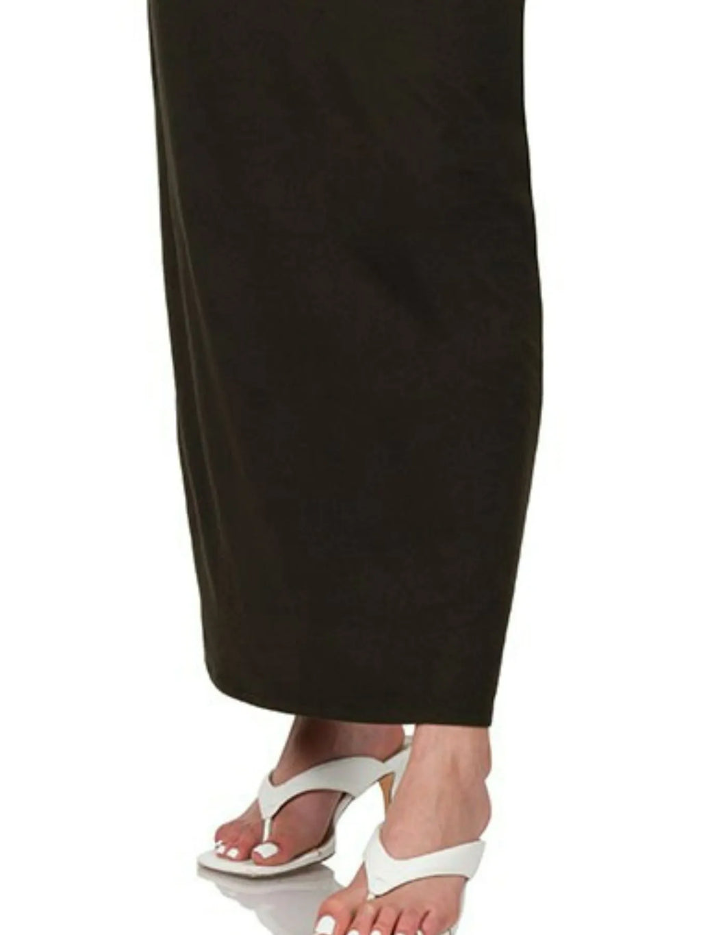 Brushed Dty Thin Strap Racerback V-Neck Maxi Dress