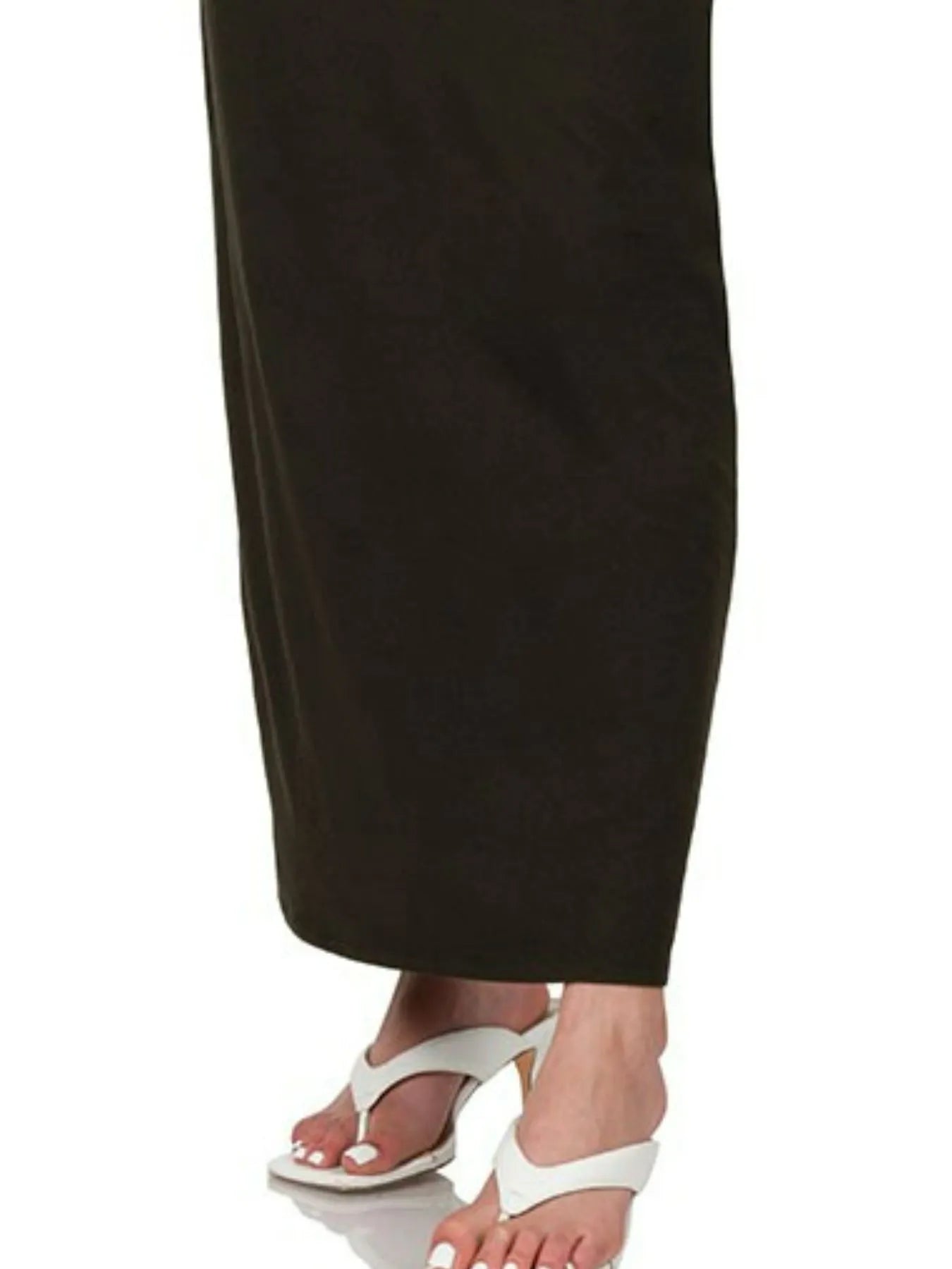 Brushed Dty Thin Strap Racerback V-Neck Maxi Dress