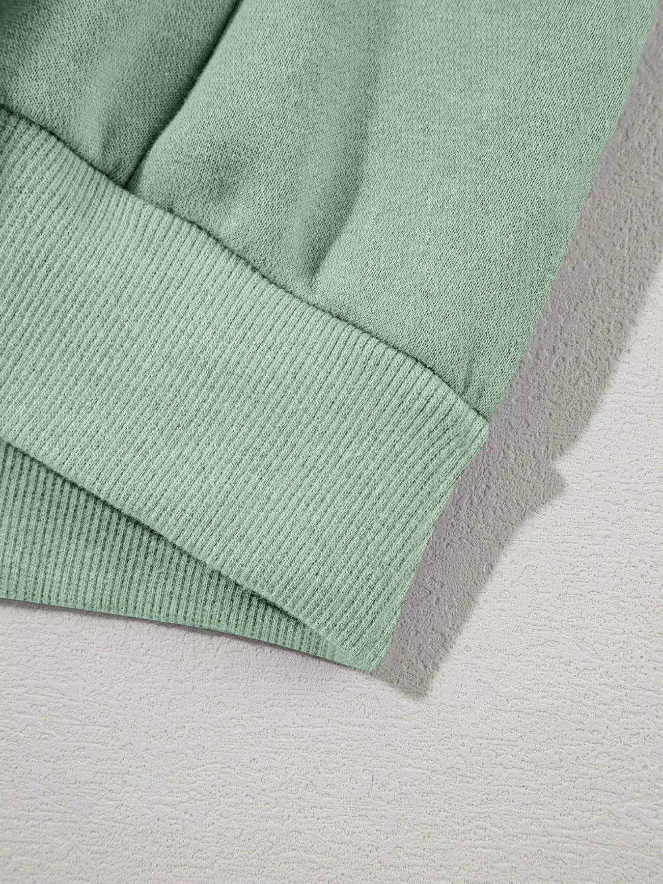 Sarah Express Women's Drop Shoulder Zip Up Jacket and Drawstring Pants Active 2pcs Set