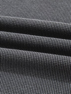 Sarah Express Women's Waffle Knit Patchwork Long Sleeve Oversized Sweatshirt