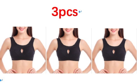 Women's Plus Size Wireless Cotton Comfort Bra Removable Padding