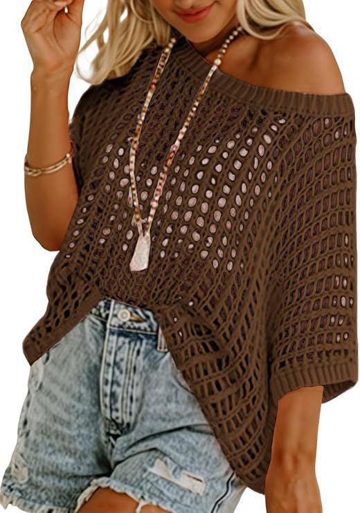 Cutout Empty Top Pullover Beach Cover-up Knitted Sweater