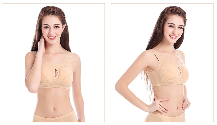 Women's Plus Size Wireless Cotton Comfort Bra Removable Padding