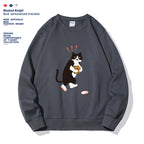 Women's Solid Color Graphic Print Hoodie Long Sleeve Casual Fall Winter Sweatshirt