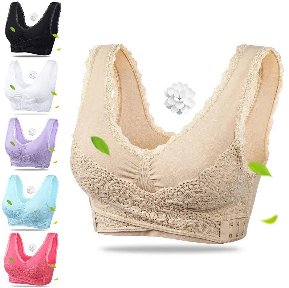 Women's Wireless Sports Bra Lace Detail Seamless