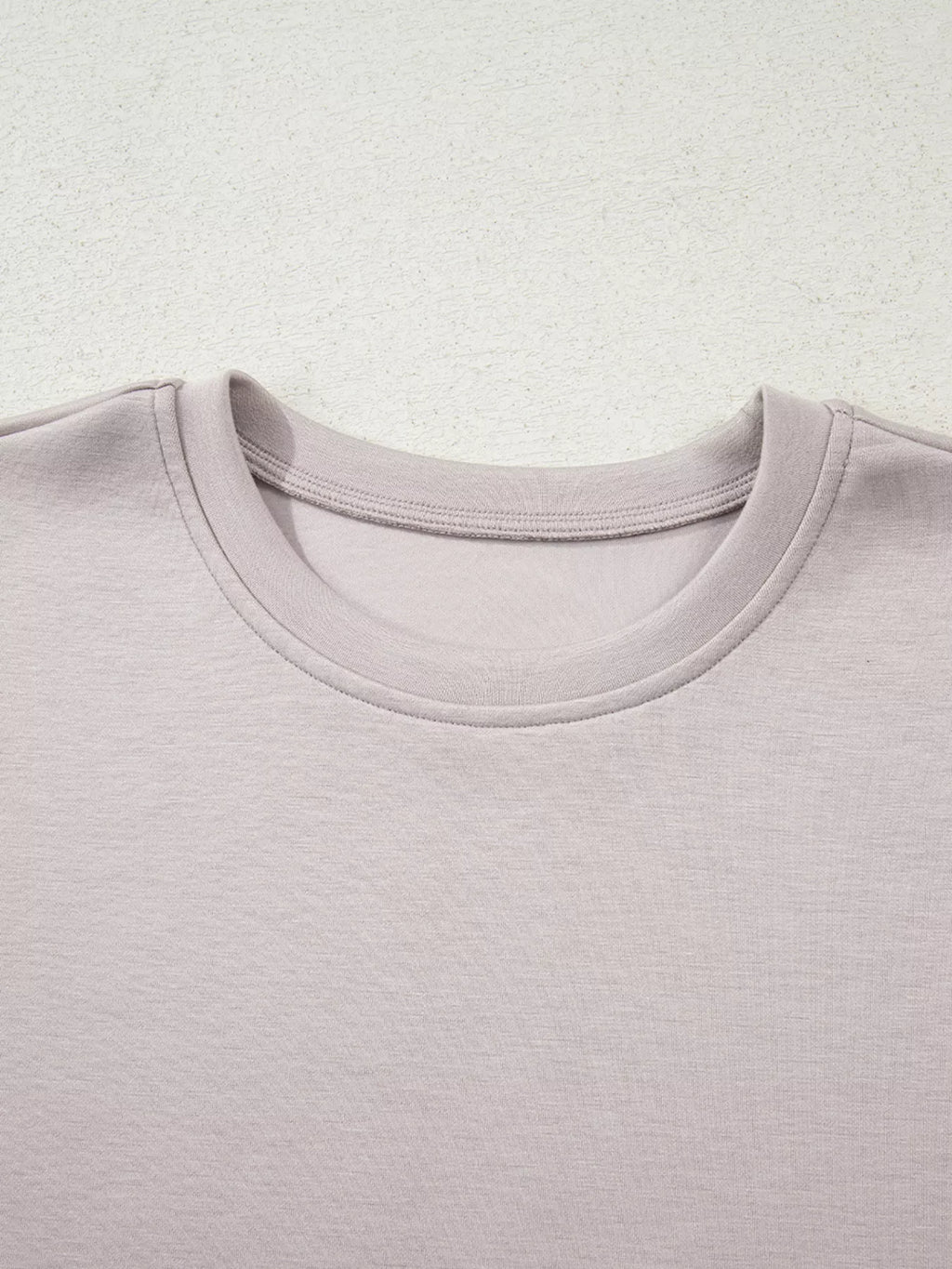 Sarah Express Women's Solid Color Drop Shoulder Pullover and Drawstring Mini Skirt 2pcs Outfit