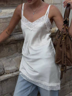 Sarah Express Women's Lace Detail V-Neck Cami