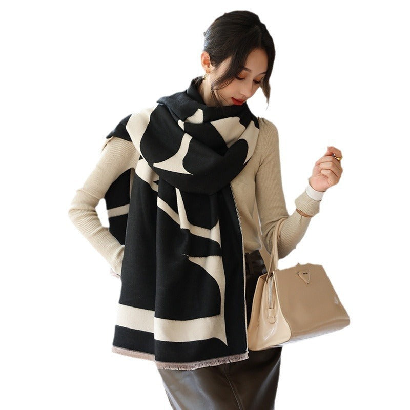 Women's Oversized Imitation Cashmere Winter Scarf Warm Wrap