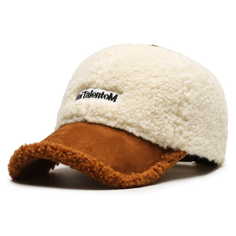 Women's Plush Peaked Cap Baseball Hat Adjustable Winter Warm