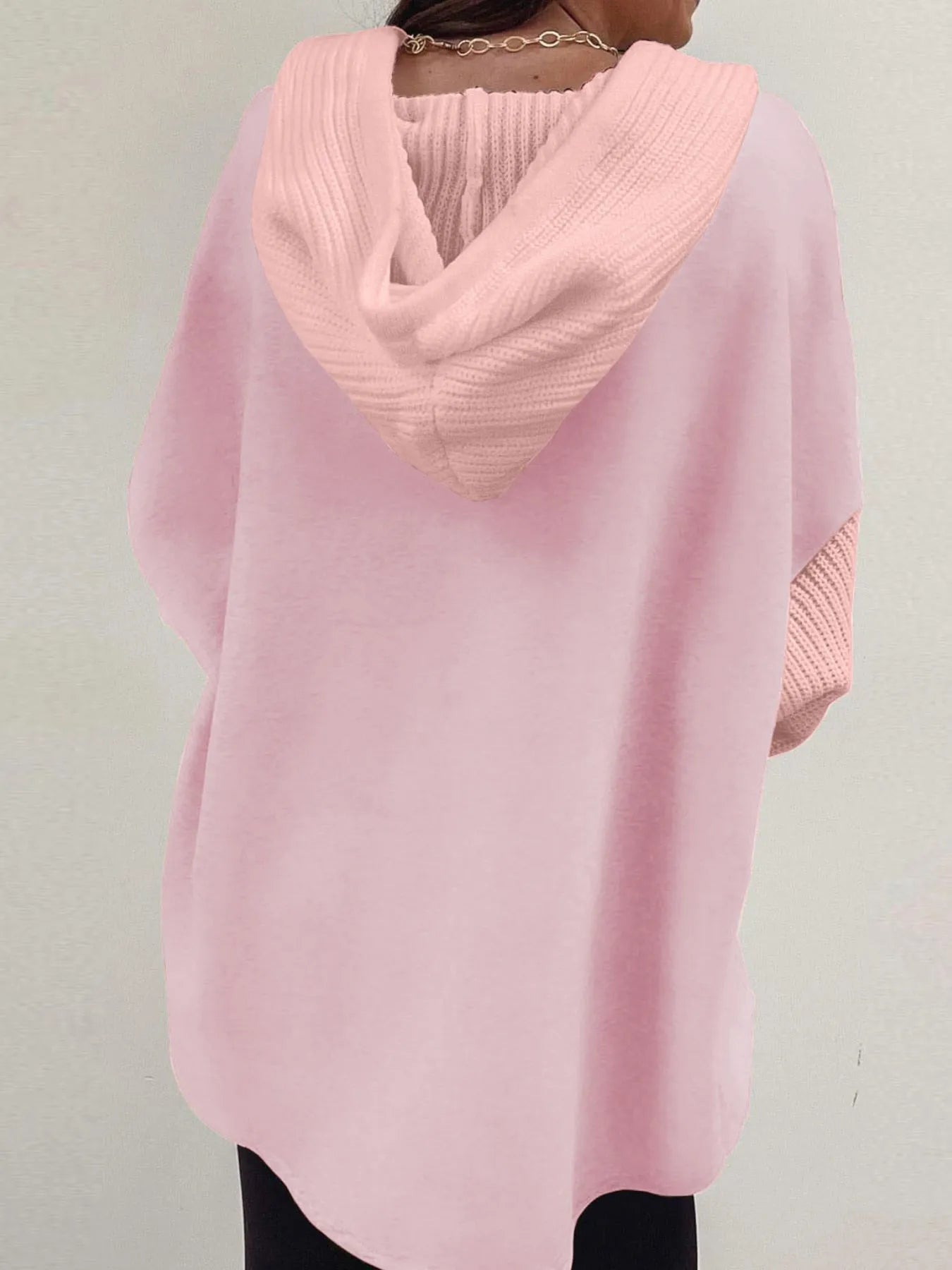 Sarah Express Women's Drawstring Button Front Hoodie