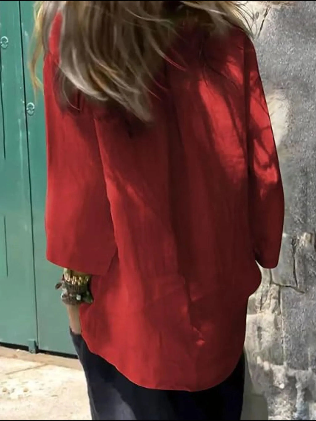 Sarah Express Women's Round Neck Relaxed Fit Blouse Plus Size