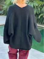 Sarah Express Women's Pocketed V-Neck Button Up Cardigan