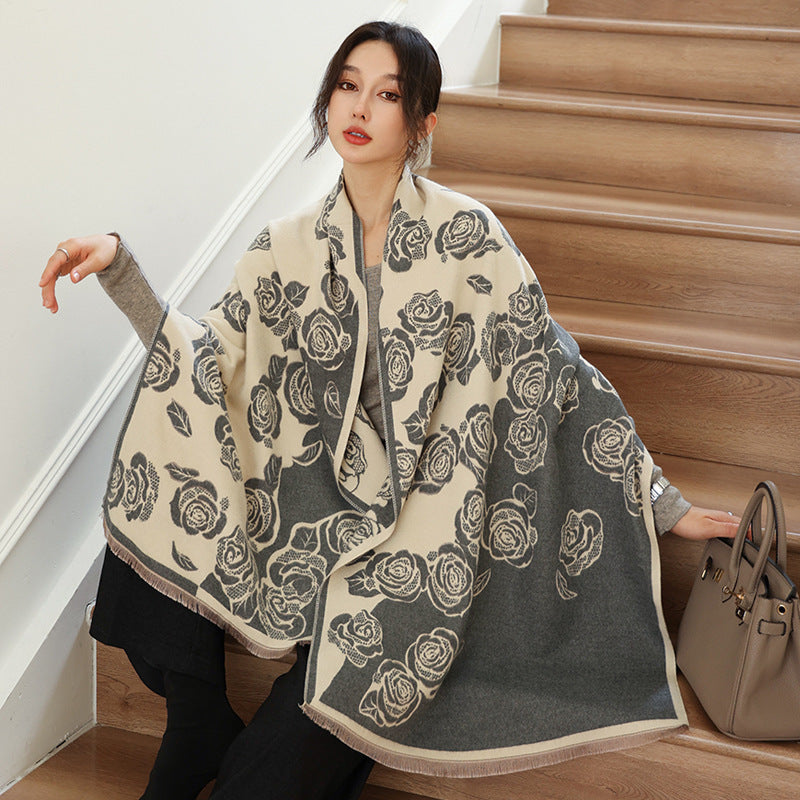 Women's Oversized Imitation Cashmere Winter Scarf Warm Wrap