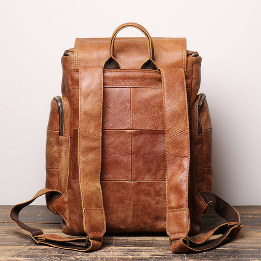 Sarah Express Retro Genuine Leather Backpack