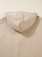 Sarah Express Women's Lace Drawstring Hoodie and High Waist Pants Corduroy Suit