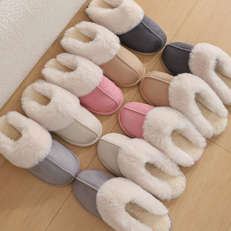 Sarah Express Plush Fur Slippers - Warm Non-Slip Indoor House Shoes