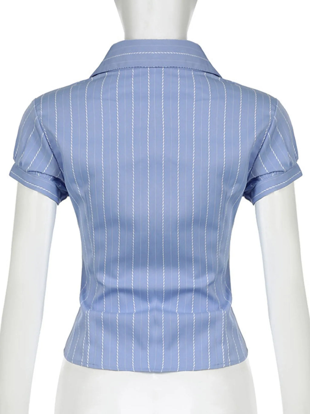 Sarah Express Women's Striped Button-Down Collared Shirt