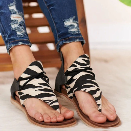 Sarah Express Women's Animal Print Open-Toe Sandals | Slip-On Heeled Slides