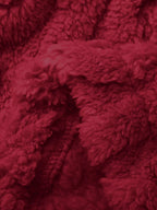 Sarah Express Women's Double-Breasted Fleece Longline Coat