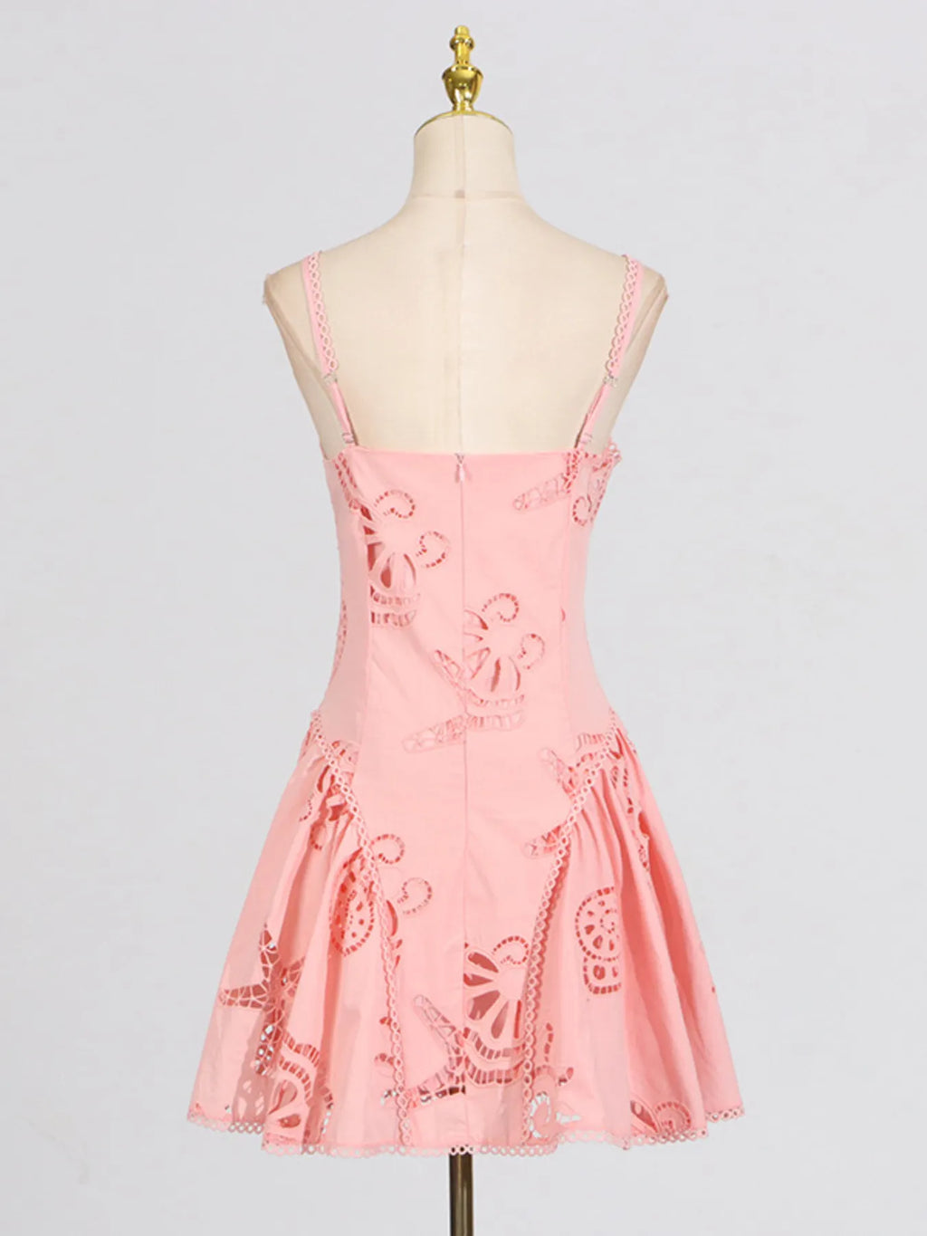 Sarah Express Women's Hollow Out Adjustable Strap Mini Dress