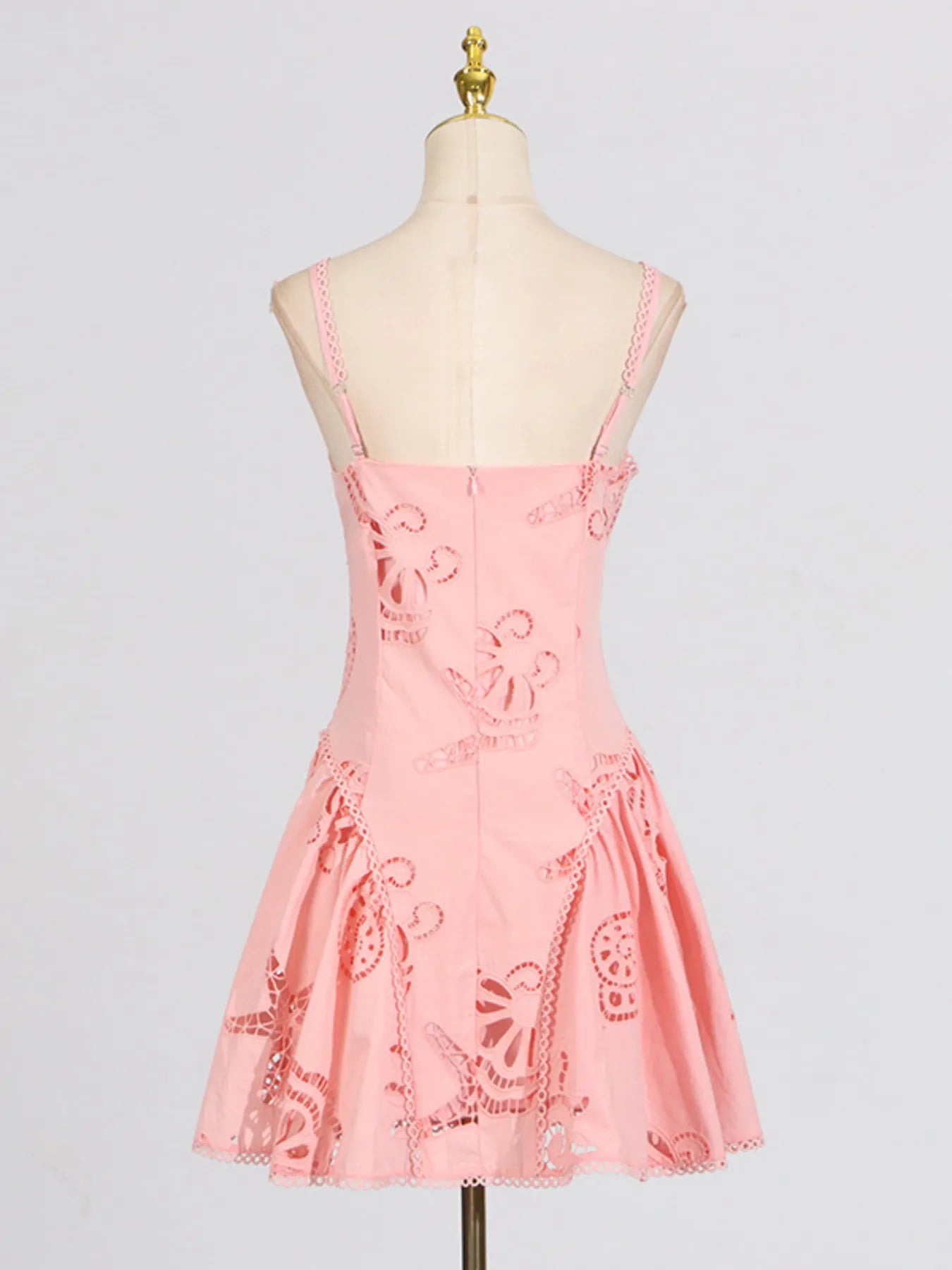 Sarah Express Women's Hollow Out Adjustable Strap Mini Dress