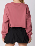 Sarah Express Women's Sequined Pumpkin Halloween Crop Sweatshirt