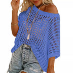 Cutout Empty Top Pullover Beach Cover-up Knitted Sweater