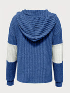 Sarah Express Women's Color Block Drawstring Long Sleeve Hoodie