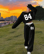 Women's 2-Piece Sweater Pants Set Casual Printed Lounge Outfit