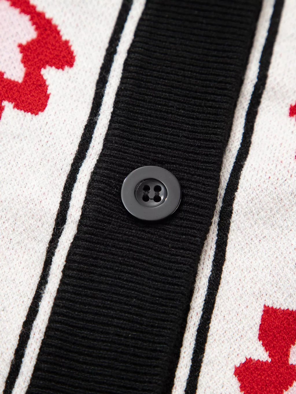 Sarah Express Women's Floral Button Down Cardigan with Geometric Border