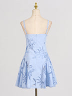 Sarah Express Women's Hollow Out Adjustable Strap Mini Dress