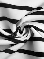 Sarah Express Women's Striped Color Block Surplice Shirt